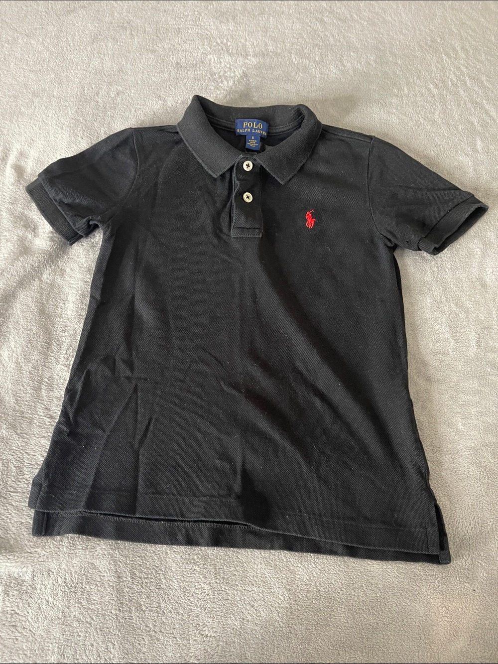 Polo by Ralph Lauren Kids Black Polo with Red Pony